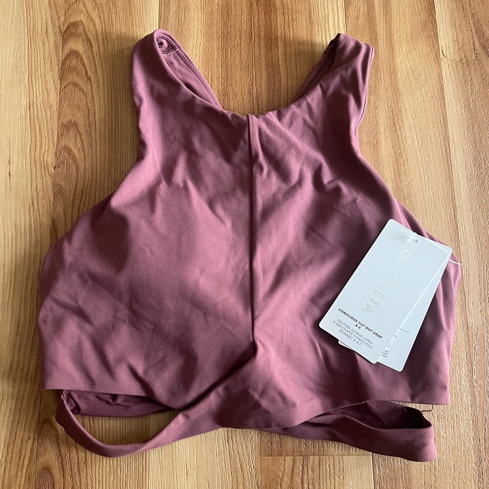 Athleta Dusty Rose Crop Sports Bra